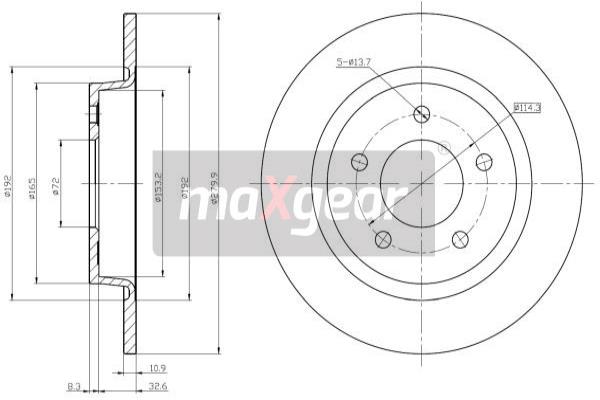 Jarrulevy MAXGEAR 19-1206