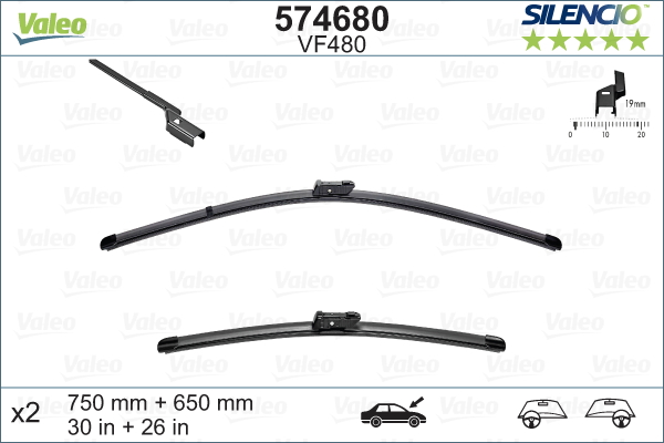 Pyyhkijänsulka VALEO 574680