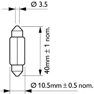 Polttimo, rekisterikilvenvalo PHILIPS 12866CP