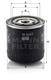 Öljynsuodatin MANN-FILTER W 920/7 y
