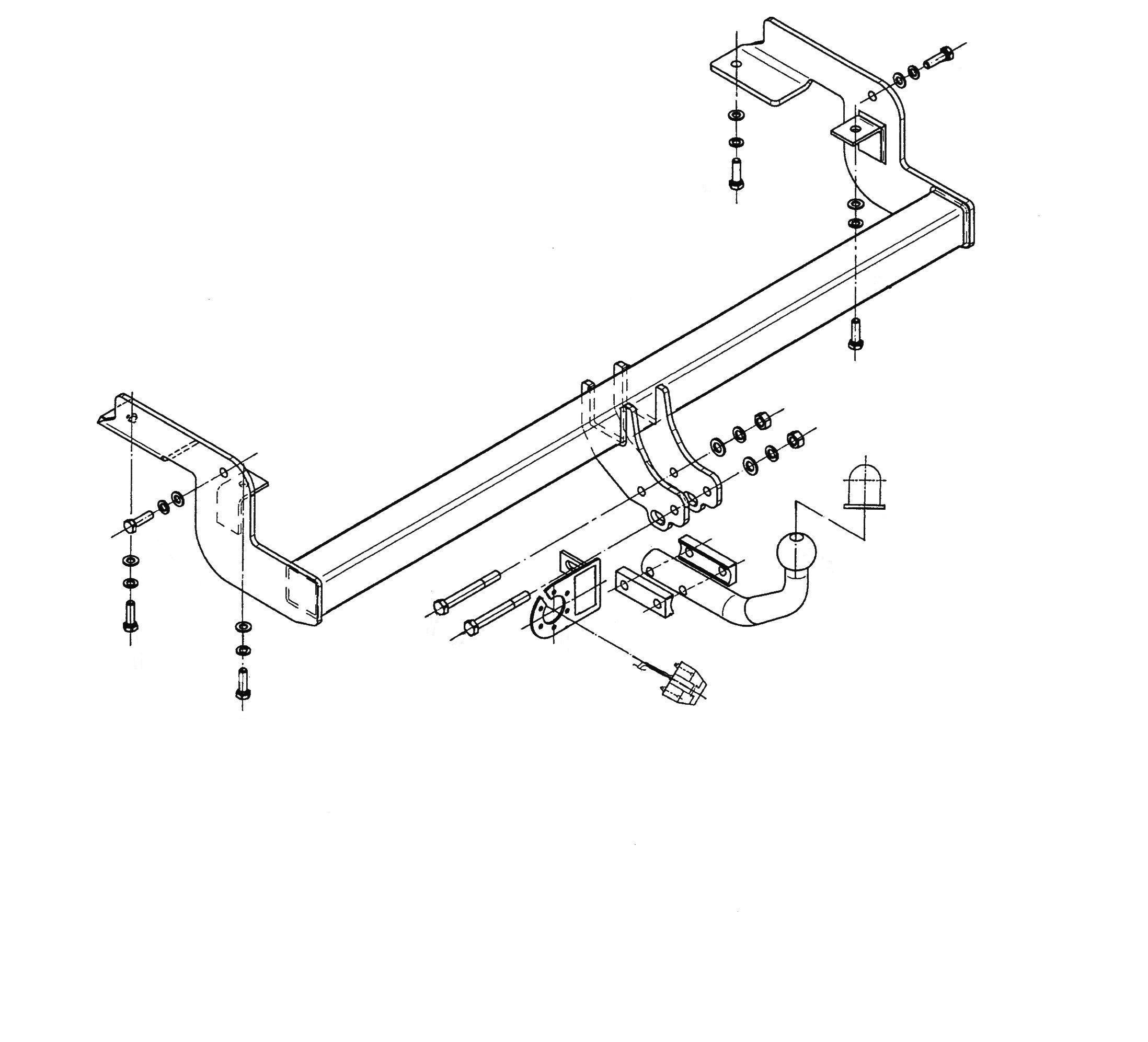 Vetokoukku STEINHOF STC-035 Citroen C5 '04-