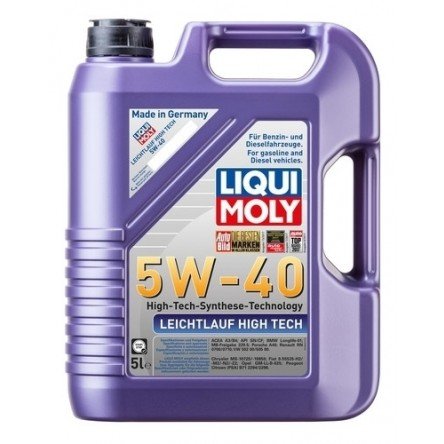 Moottoriöljy LIQUI MOLY LEICHTLAUF HIGH TECH 5W40 5L