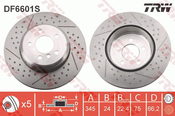 Jarrulevy TRW DF6601S