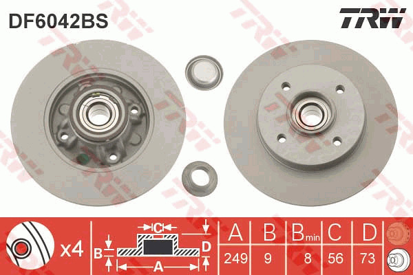 Jarrulevy TRW DF6042BS