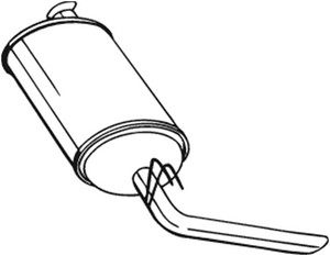 Takaäänenvaimentaja, RENAULT TRAFIC Buss, TRAFIC Skåp, 6006004673, 6006004674, 7700307783, 7701061379