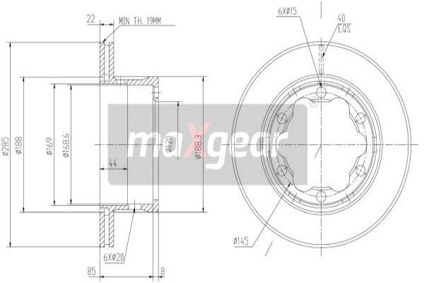 Jarrulevy MAXGEAR 19-0809