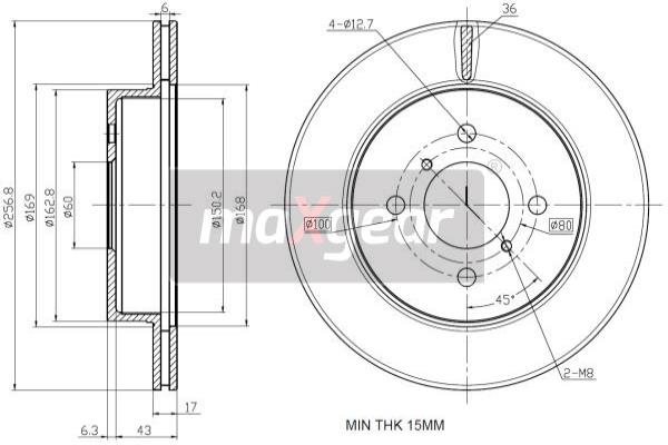 Jarrulevy MAXGEAR 19-2528