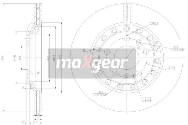 Jarrulevy MAXGEAR 19-2512
