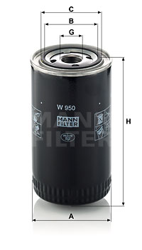 Öljynsuodatin MANN-FILTER W 950