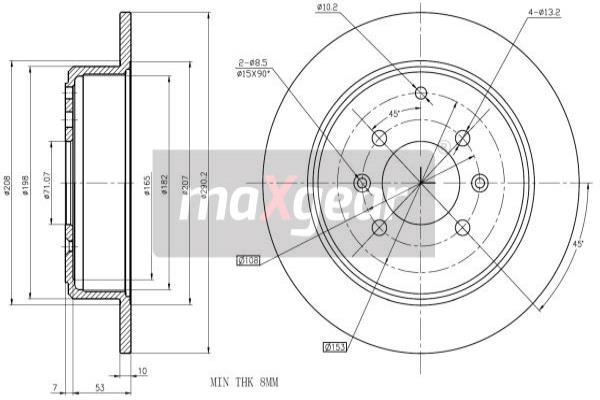 Jarrulevy MAXGEAR 19-0989