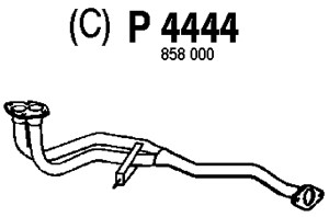 Pakoputki, Edessä, OPEL ASTRA F, ASTRA F Halvkombi, ASTRA F Kombi, VAUXHALL ASTRA Mk III, 854241, 858000, 90448077