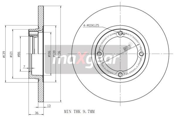 Jarrulevy MAXGEAR 19-0702MAX