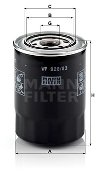 Öljynsuodatin MANN-FILTER WP 928/83