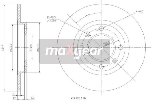 Jarrulevy MAXGEAR 19-0769