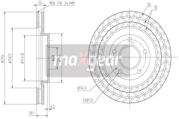 Jarrulevy MAXGEAR 19-2273