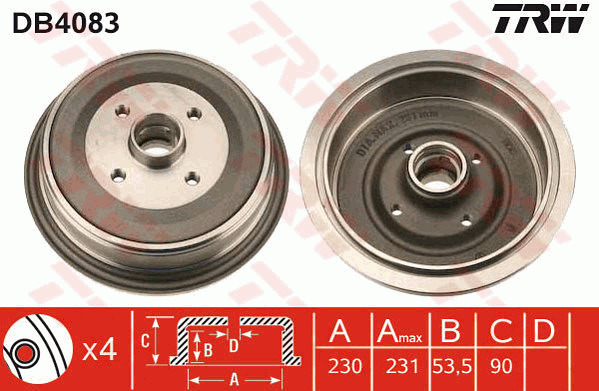 Jarrurumpu TRW DB4083