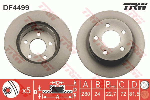 Jarrulevy TRW DF4499