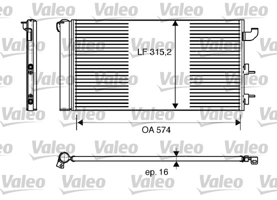 Lauhdutin, ilmastointilaite VALEO 818162