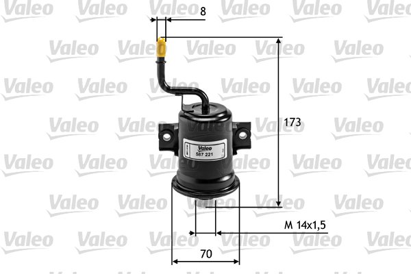 Polttoainesuodatin VALEO 587221