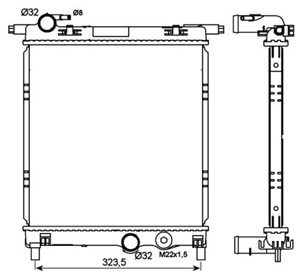 Jäähdytin, moottorinjäähdytys, SEAT Mii, SKODA CITIGO, VW LOAD UP, UP!, 1959337, 1S0121253AA, 1S0121253AH, 1S0121253AN, 1S0121253AP, 401