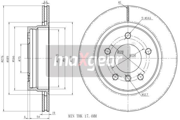 Jarrulevy MAXGEAR 19-0846