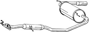 Takaäänenvaimentaja, MAZDA MX-5 I, B6B440100A, B6B440100D, B6B440100E, B6B440100F, BP5640100C, BP5640100D, BP5640100F, BP5940100D