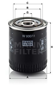 Öljynsuodatin, FORD, 1612 184, 6153 085, 6176 728, 83 EM 6714 BA, 93156542
