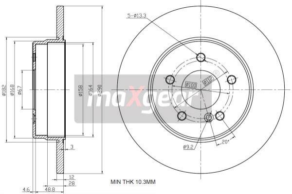 Jarrulevy MAXGEAR 19-1015