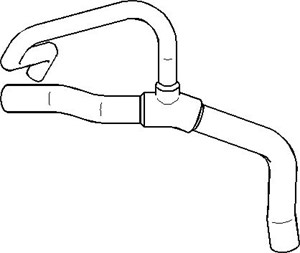 Jäähdyttimen letku, Alla, Poistopuoli, RENAULT CLIO II, KANGOO, KANGOO Express, 7700 834 887