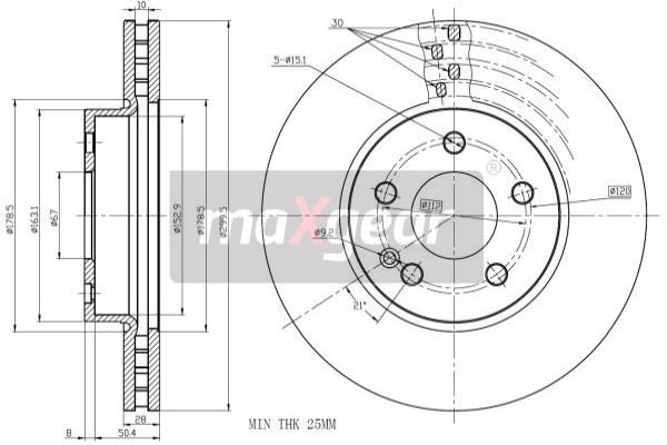 Jarrulevy MAXGEAR 19-1055