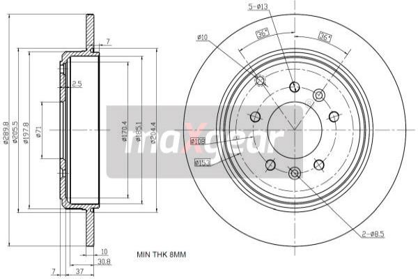 Jarrulevy MAXGEAR 19-1215