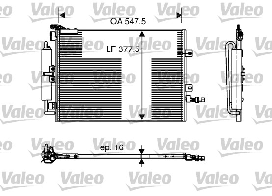 Lauhdutin, ilmastointilaite VALEO 818166