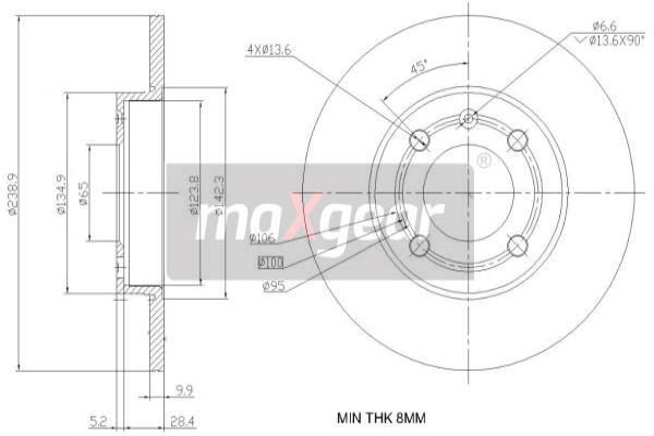 Jarrulevy MAXGEAR 19-0786