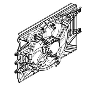 Tuuletin, moottorin jäähdytys, FIAT 500L, 1K0 407 413 A, 22441-33020, 51887948, 52066194, 8K0 407 413 A