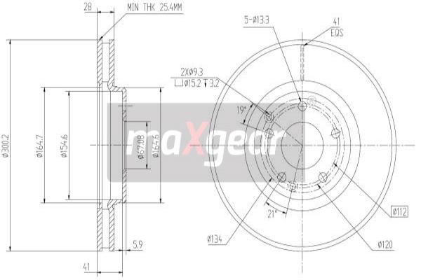 Jarrulevy MAXGEAR 19-0724