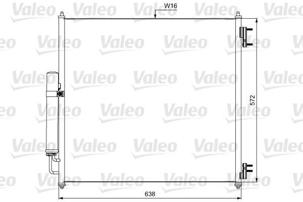 Lauhdutin, ilmastointilaite VALEO 814053