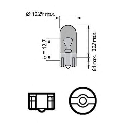 Polttimo, vilkkuvalo PHILIPS 12396NACP