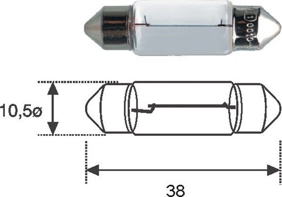 Polttimo, rekisterikilvenvalo MAGNETI MARELLI 009418100000