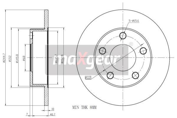 Jarrulevy MAXGEAR 19-0756