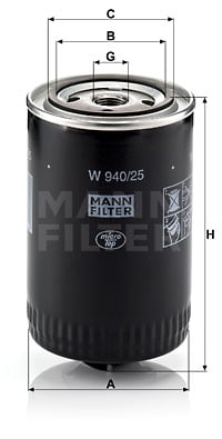 Öljynsuodatin MANN-FILTER W 940/25