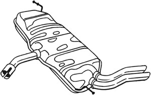 Takaäänenvaimentaja, SEAT ALTEA, LEON, 5P0253181AA, 5P0253181BB, 5P0253181CE, 5P0253609C