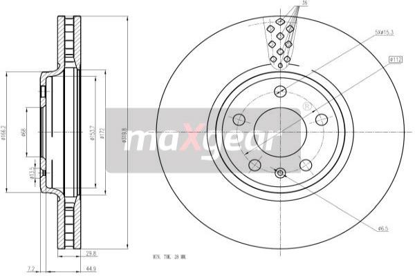 Jarrulevy MAXGEAR 19-2447MAX
