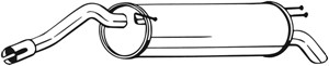 Takaäänenvaimentaja, CHRYSLER DELTA, FIAT BRAVO II, BRAVO Van, LANCIA DELTA III, 51833586, 51870109, 51931489