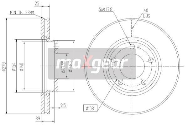 Jarrulevy MAXGEAR 19-1266