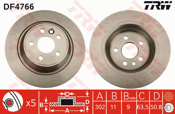 Jarrulevy TRW DF4766