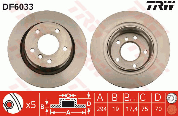 Jarrulevy TRW DF6033