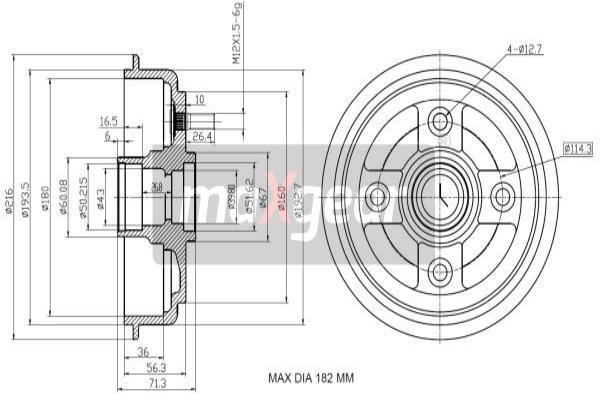 Jarrurumpu MAXGEAR 19-3195