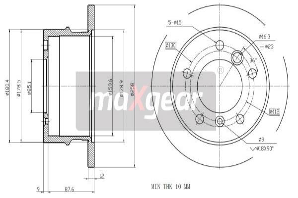 Jarrulevy MAXGEAR 19-0793