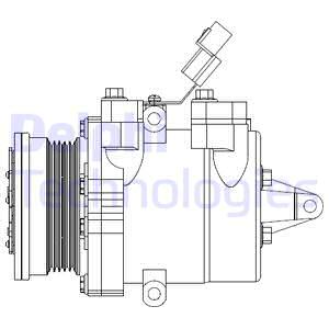 Kompressori, ilmastointilaite DELPHI CS20534