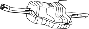 Takaäänenvaimentaja, OPEL ASTRA G Cabriolet, ASTRA G Coupé, ASTRA H TwinTop, VAUXHALL ASTRA Mk IV, 5852390, 5852391, 5852491, 5852492, 8